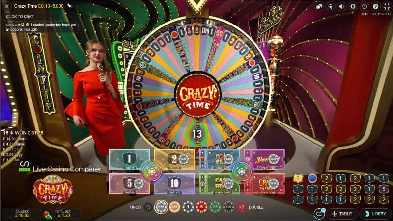 Как играть и делать ставки в Crazy Time